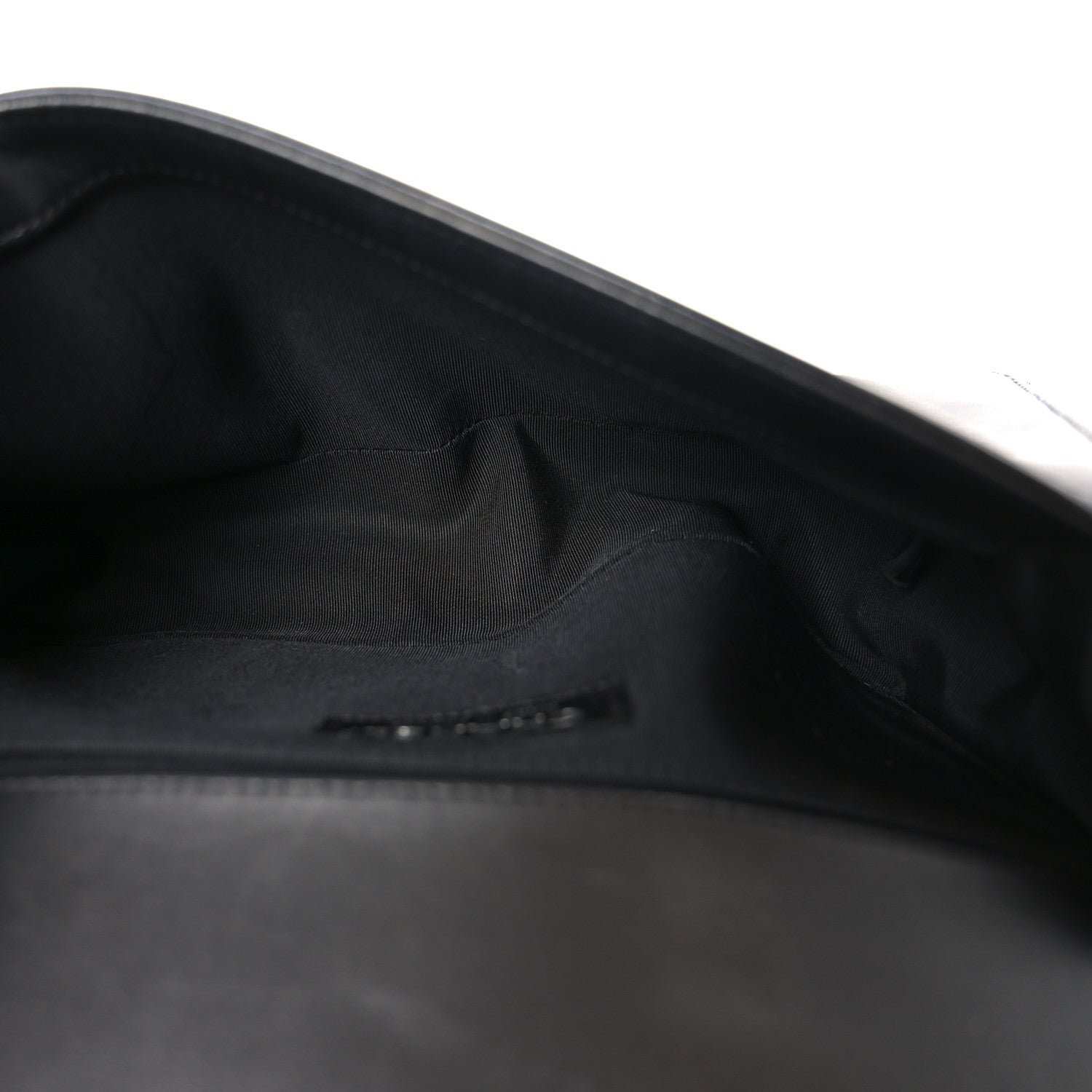 Calfskin Pleated Medium Boy Flap Black