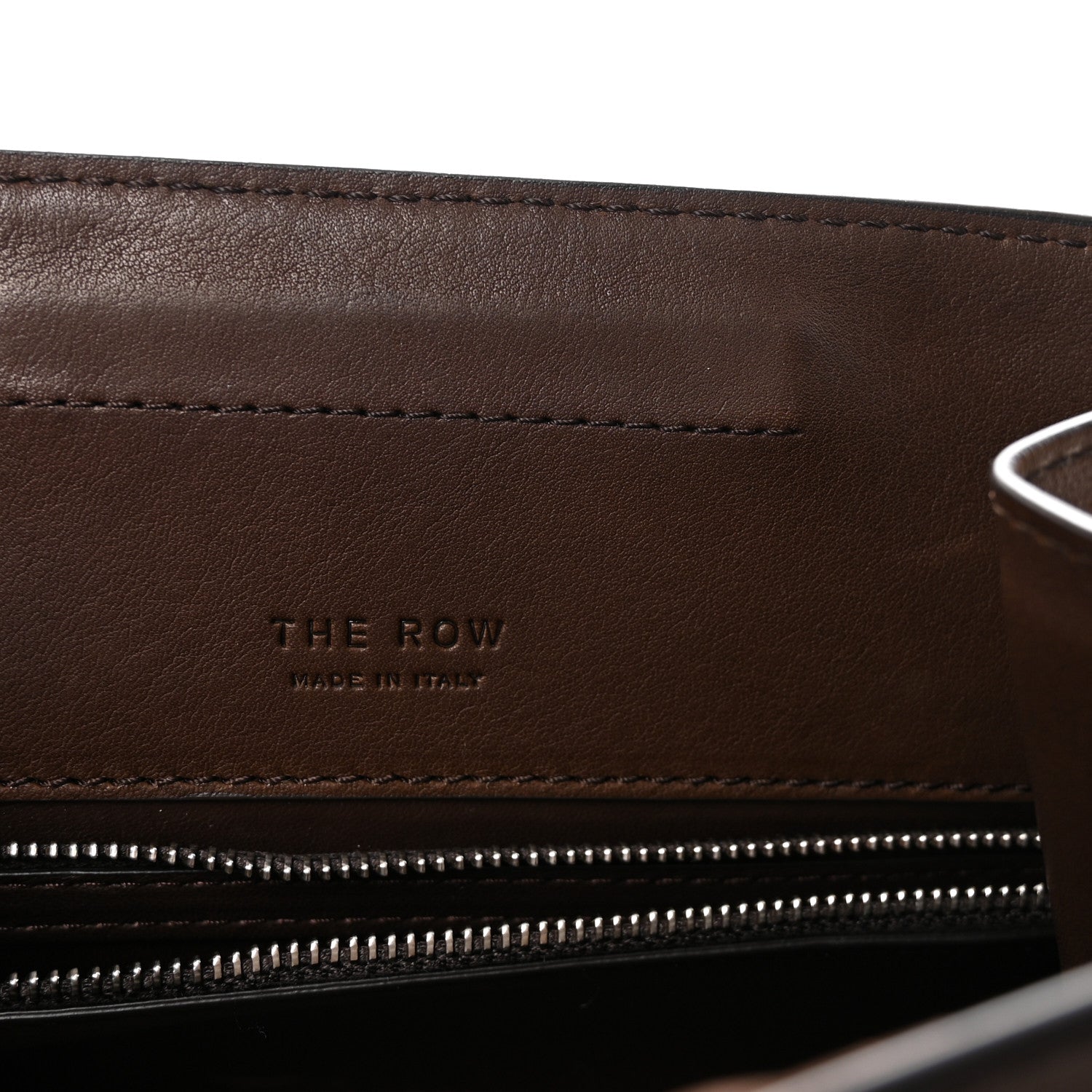 Polished Saddle Calfskin Peggy Clutch Deep Brown