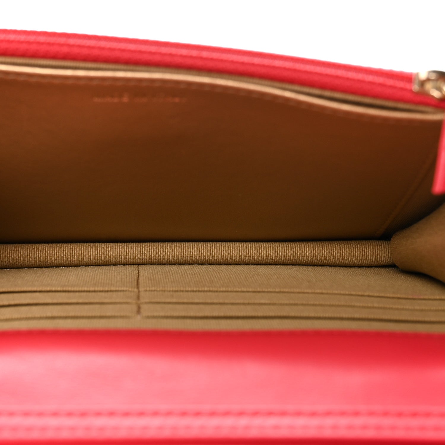 Lambskin Quilted CC Pearl Crush Wallet on Chain WOC Red