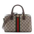 GG Supreme Monogram Web Small Ophidia Top Handle Bag Beige Ebony
