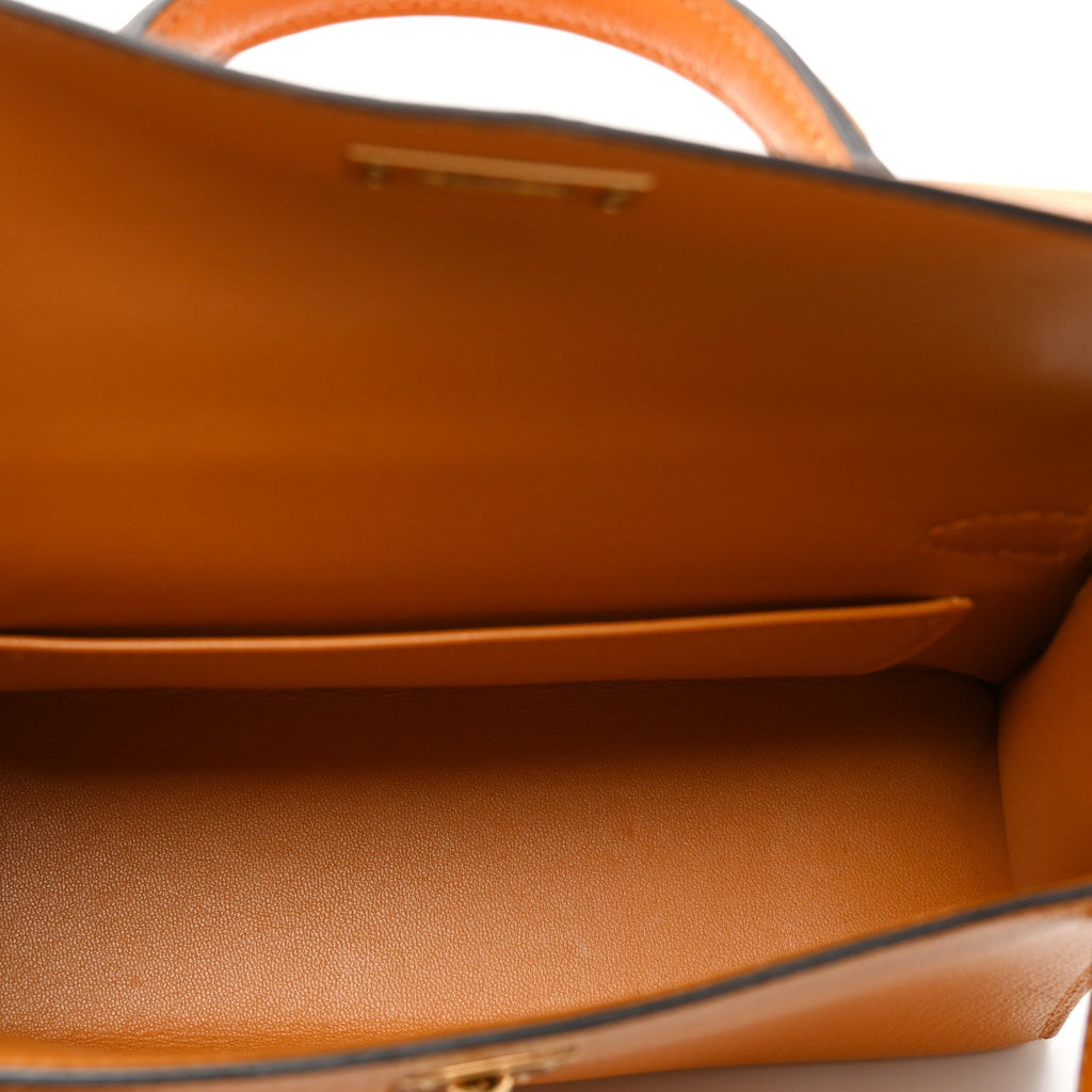 Chevre Chamkila Mini Kelly Sellier 20 Jaune D'or