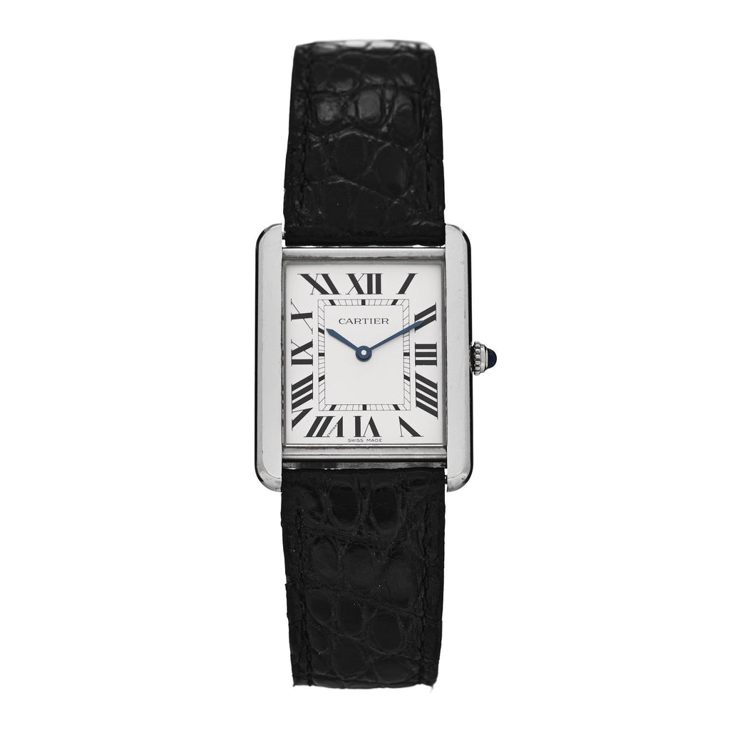 Stainless Steel Alligator 27mm Tank Solo Quartz Watch