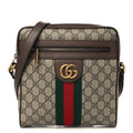 GG Supreme Monogram Web Small Ophidia Messenger Bag Brown