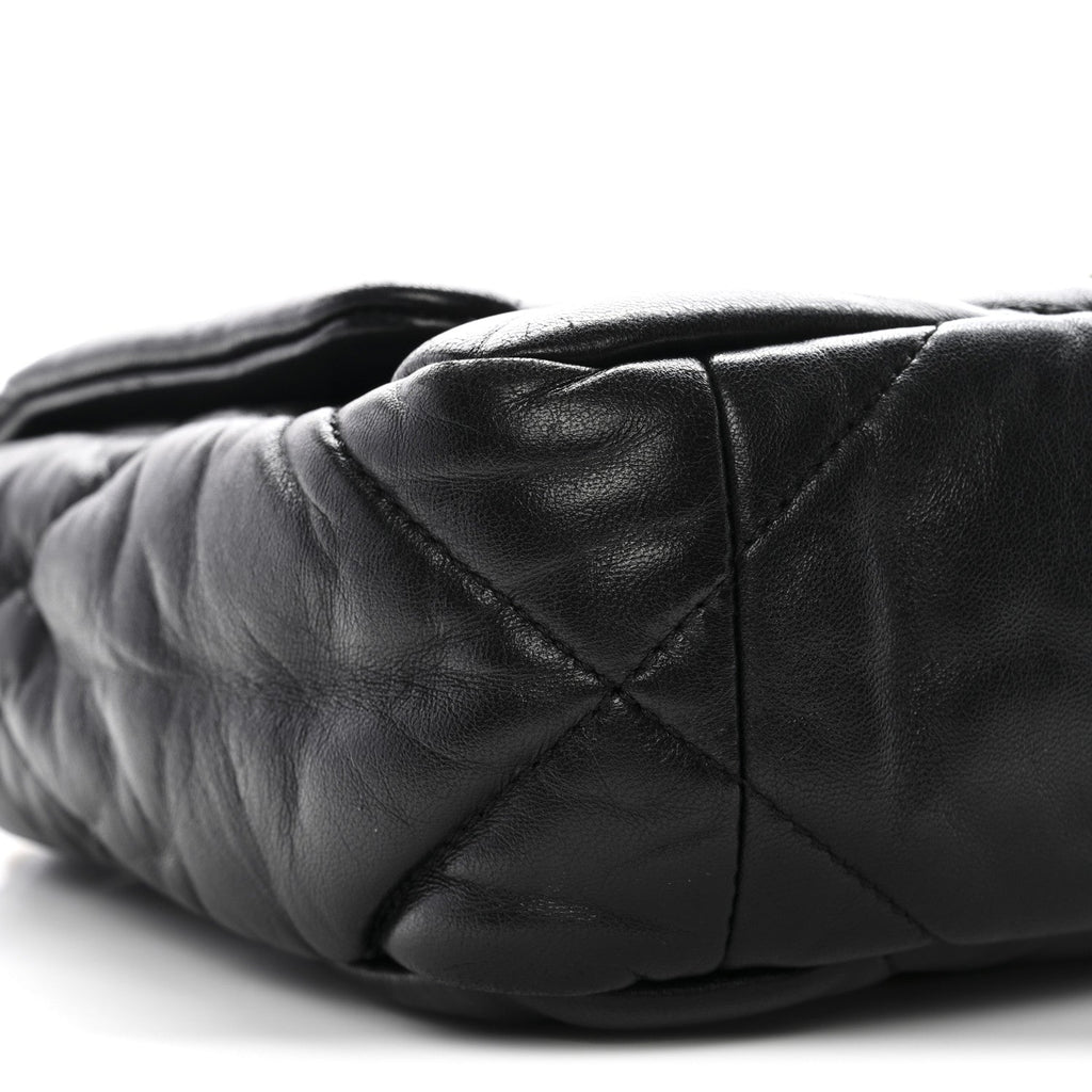 Lambskin Quilted Medium Chanel 19 Flap Black