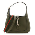Sea Calfskin Web Medium Jackie 1961 Hobo Dark Green