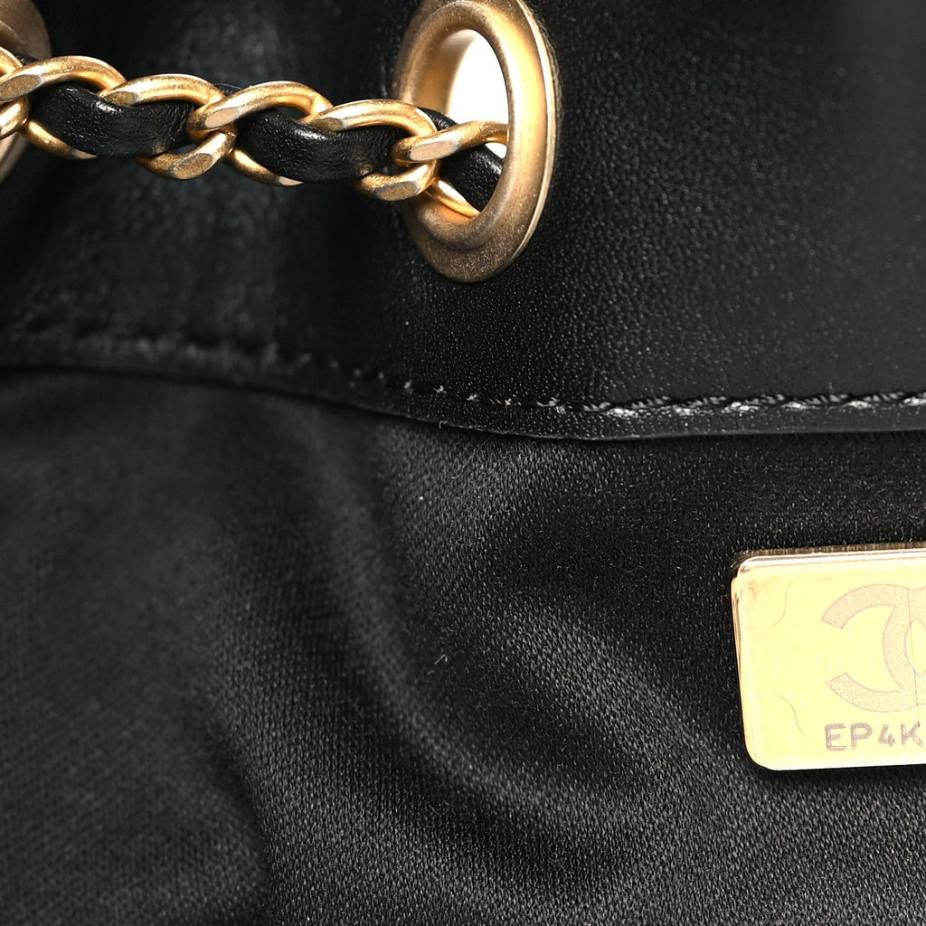 Suede Quilted Small Chanel 25 Handbag Black