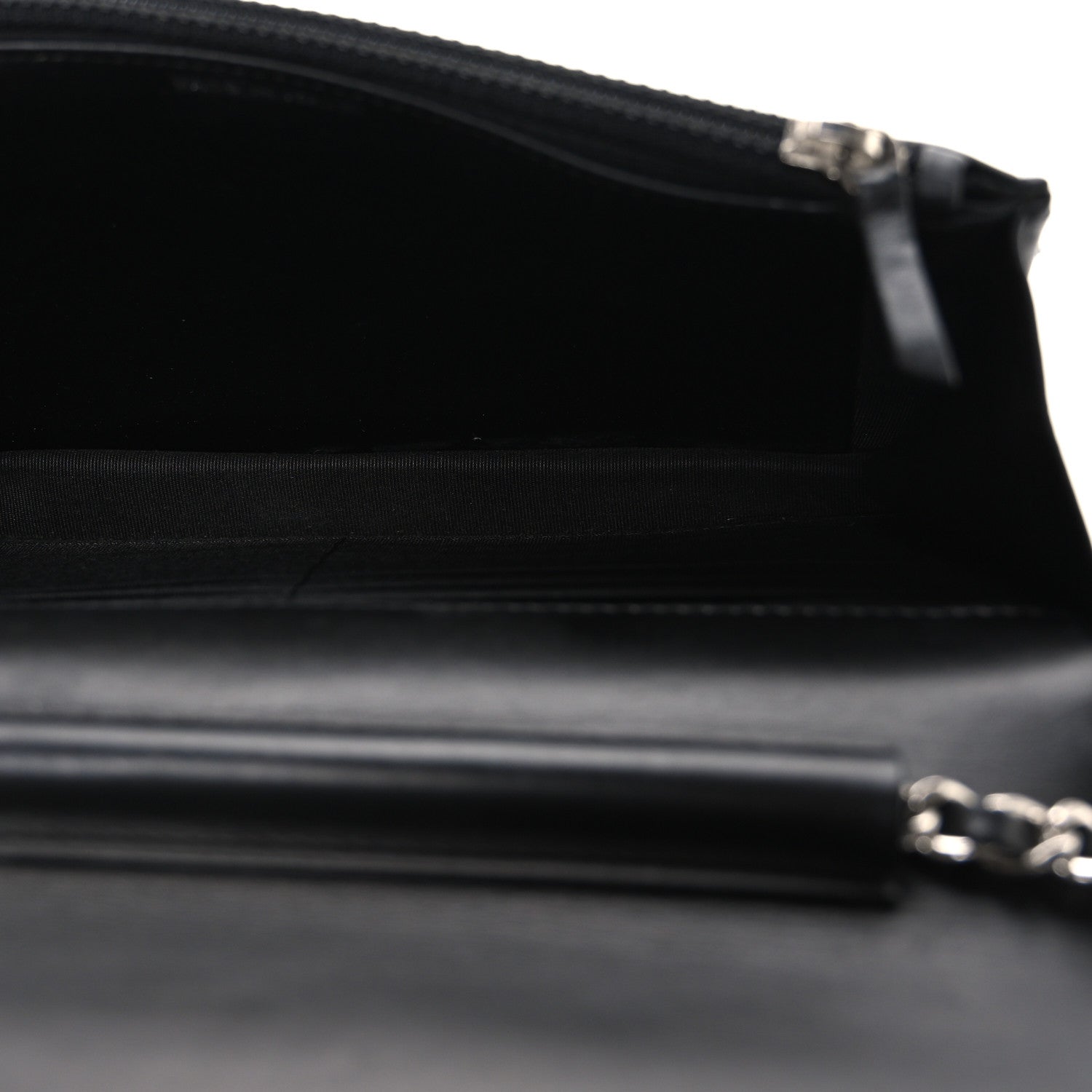 Lambskin Camellia Studded Wallet on Chain WOC Black