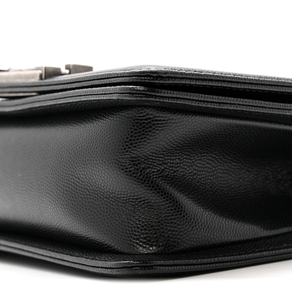 Caviar Quilted Small Boy Flap Black
