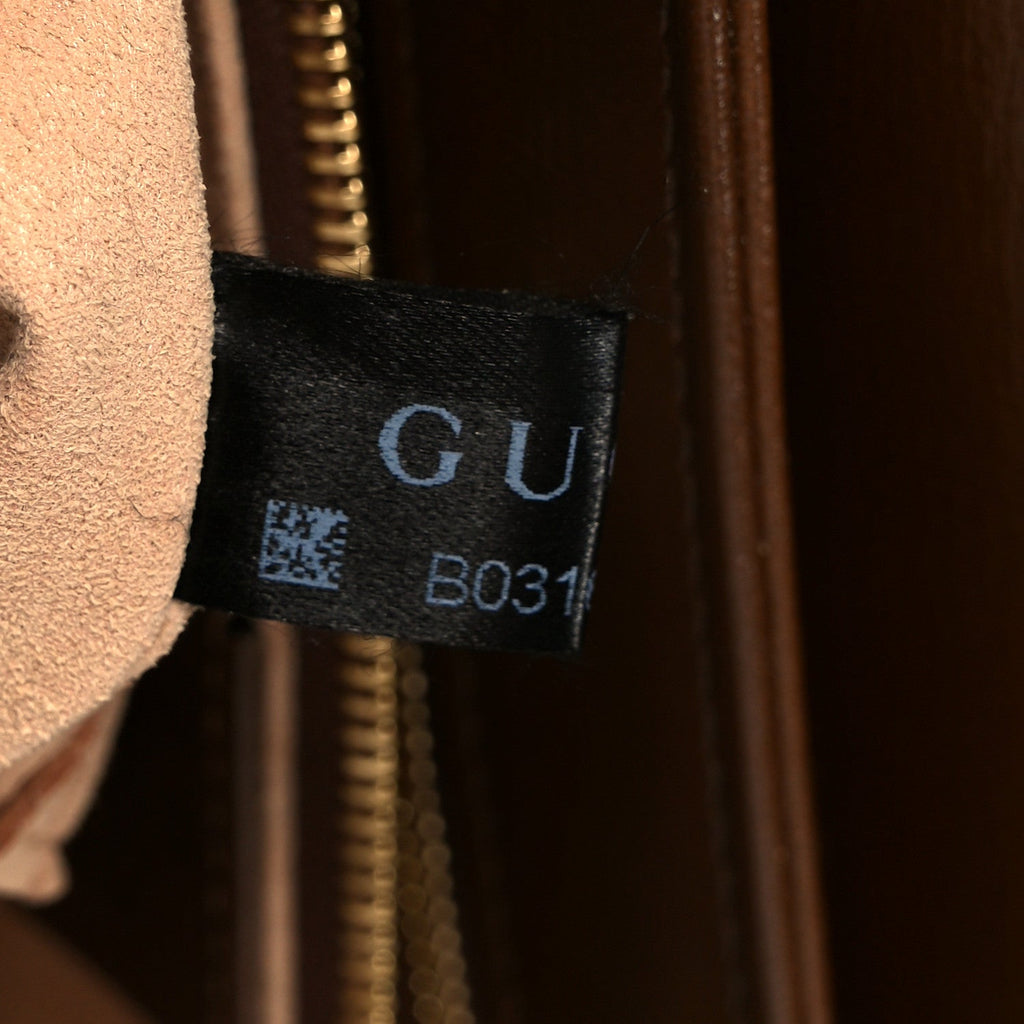 GG Supreme Monogram Horsebit 1955 Shoulder Bag Beige Brown Sugar