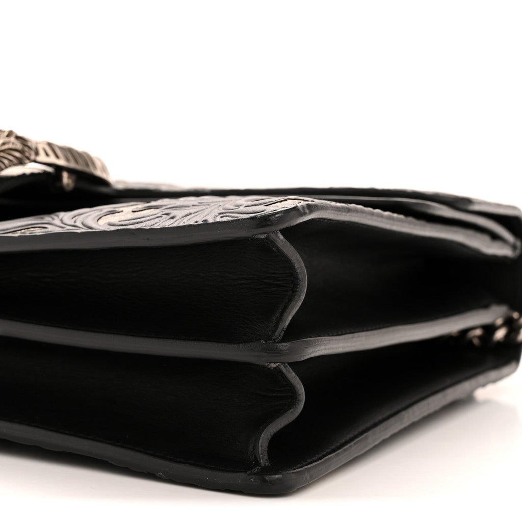 GG Supreme Monogram Arabesque Medium Dionysus Shoulder Bag Black