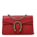 Dollar Calfskin Swarovski Crystal Small Dionysus Shoulder Bag Hibiscus Red