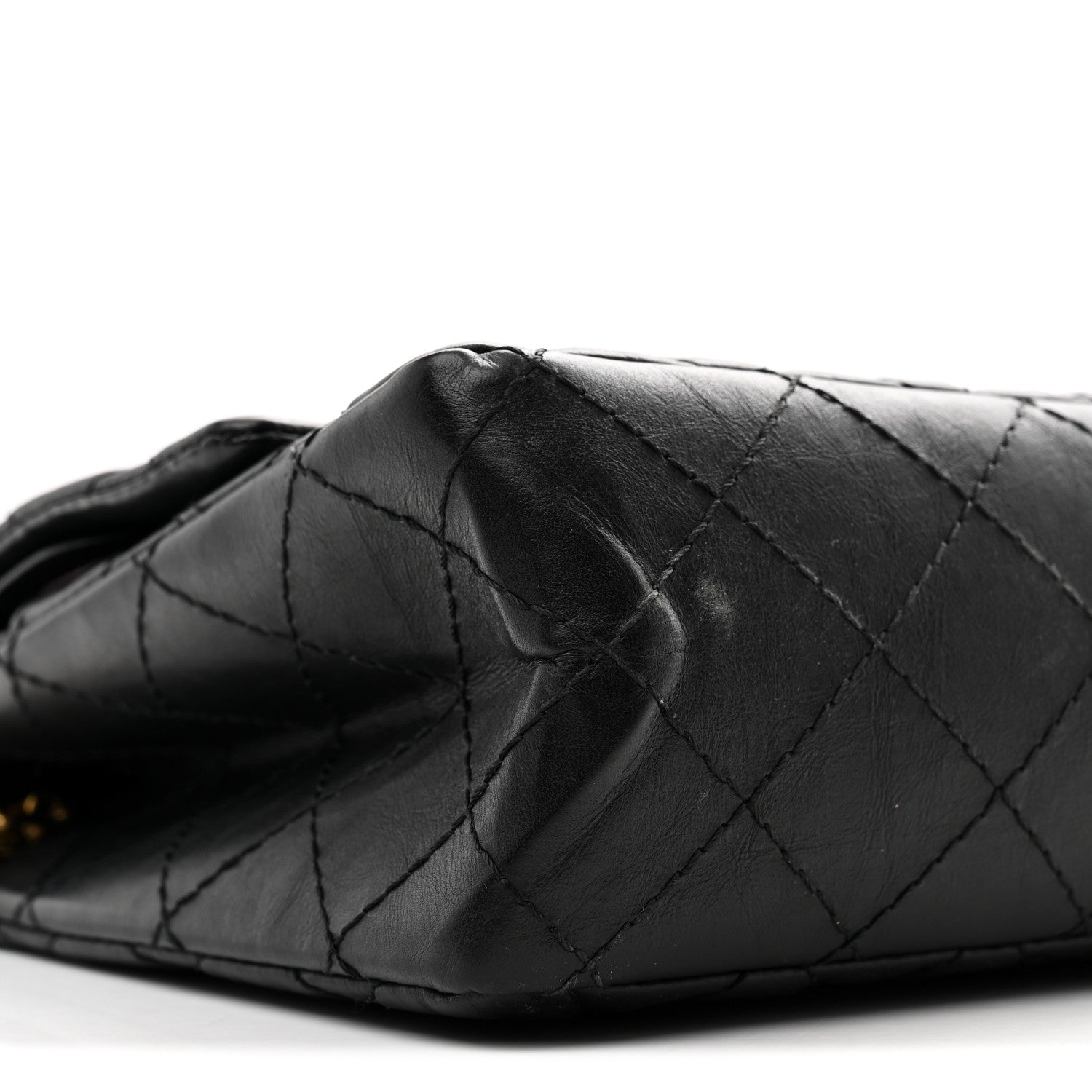 Aged Calfskin Quilted 2.55 Reissue 226 Flap Black