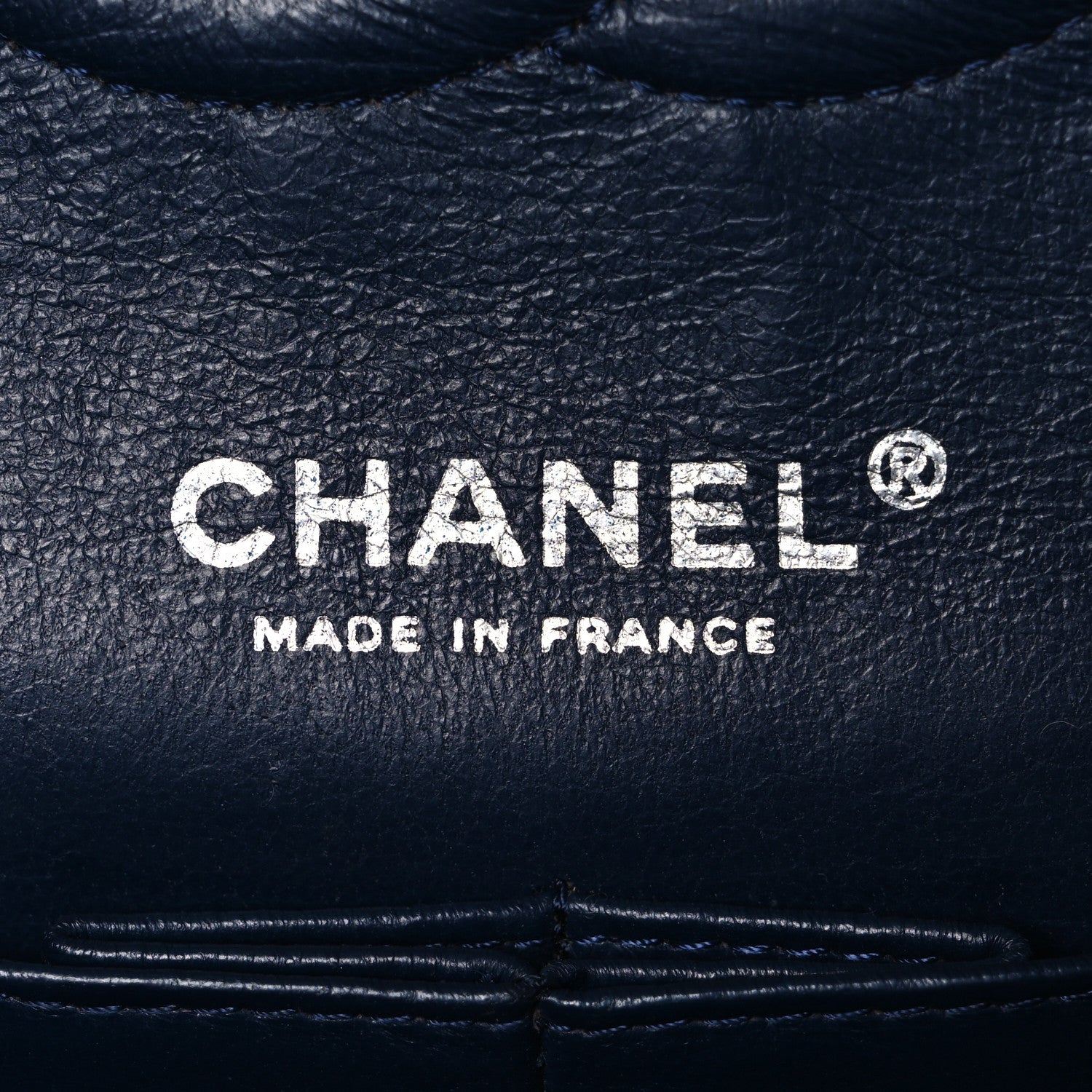 Lambskin Quilted Medium Double Flap Navy