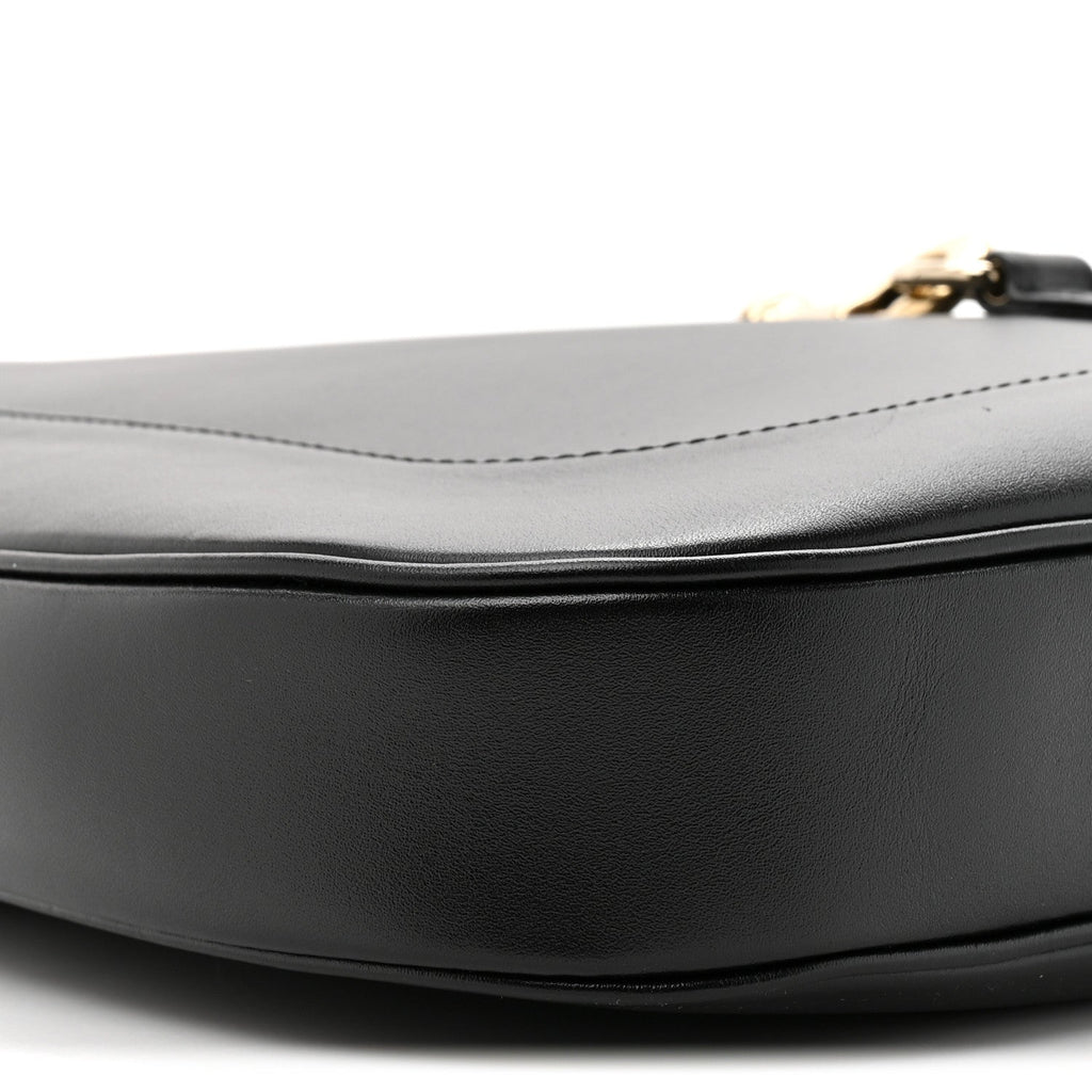 Ancora Calfskin Medium Jackie Shoulder Bag Black