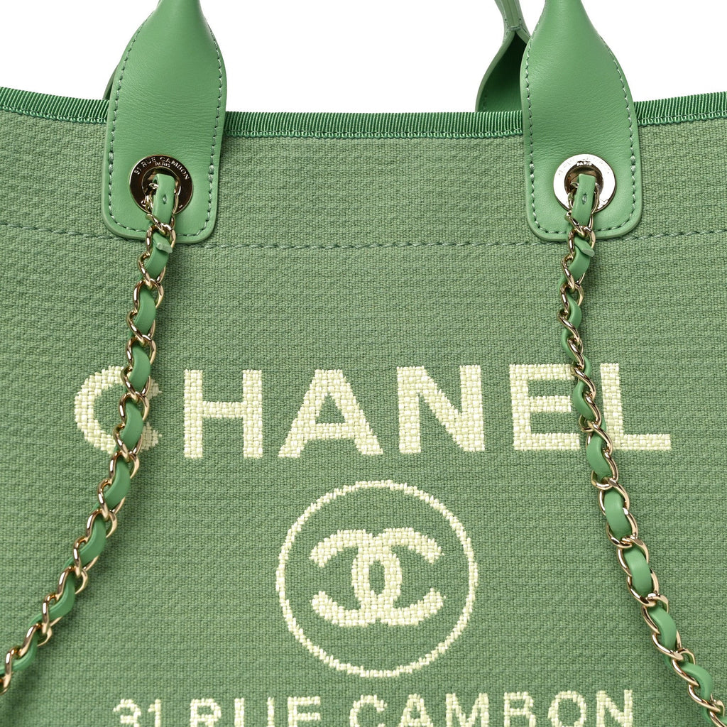 Mixed Fibers Small Deauville Tote Green