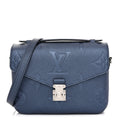 Metallic Empreinte Monogram Giant Pochette Metis Navy Nacre