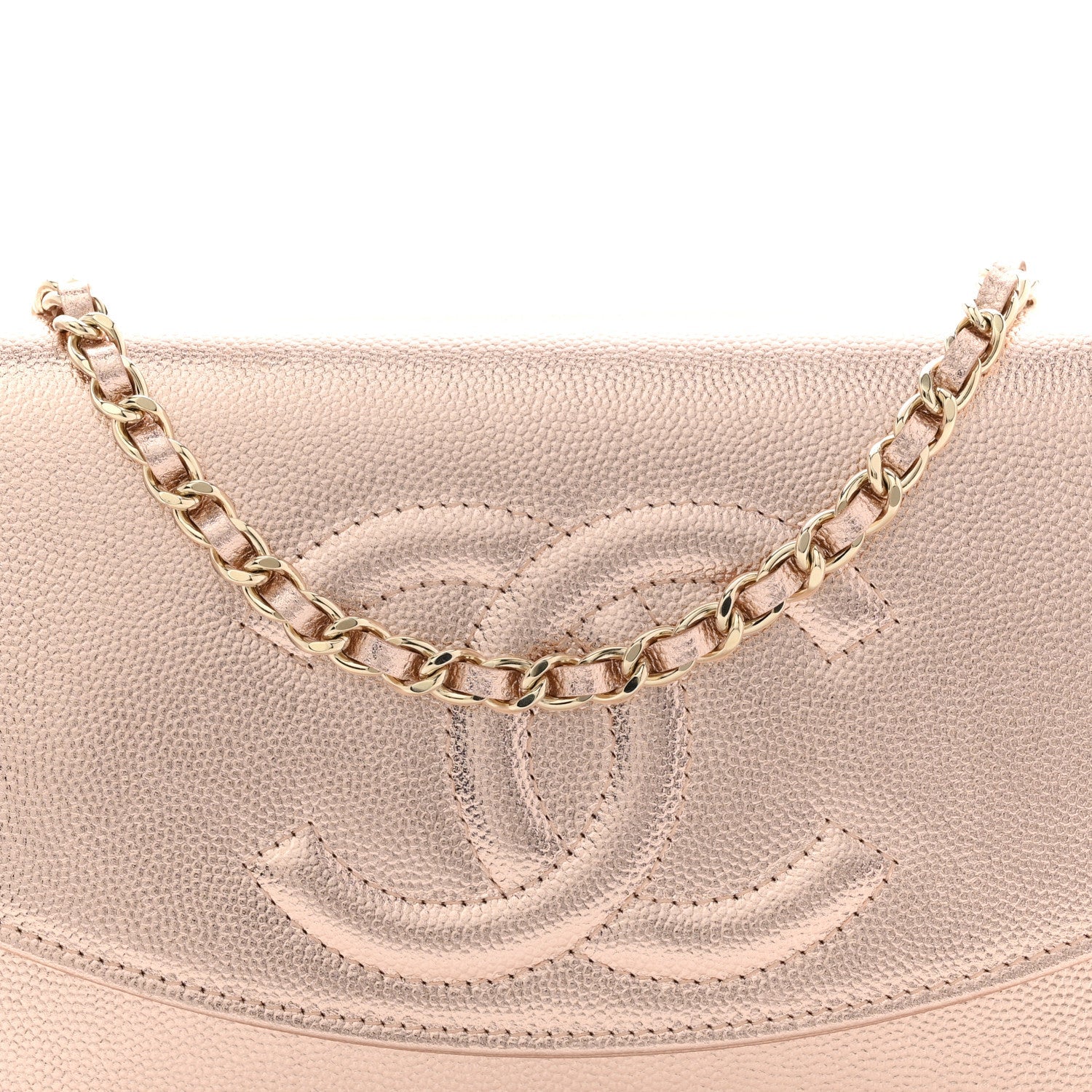 Metallic Caviar Timeless CC Wallet On Chain WOC Copper