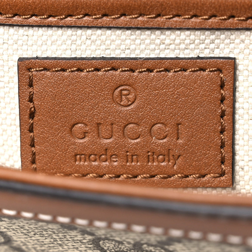 GG Supreme Monogram Duomo Lux Horsebit 1955 Soft Small Shoulder Bag Beige Ebony Sundial
