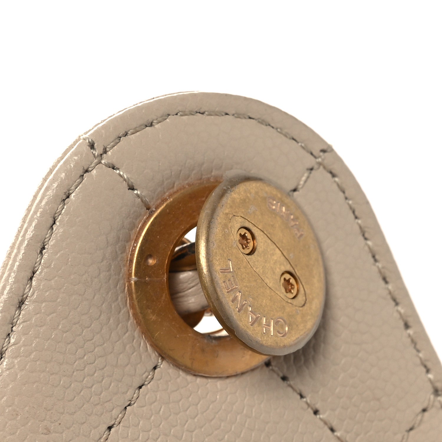 Caviar Quilted Small Chanel 25 Handbag Beige