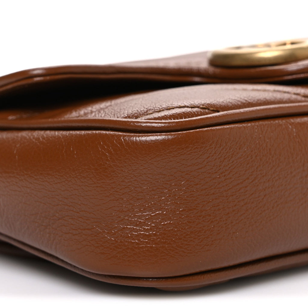 Azalea Calfskin Matelasse Diagonal Super Mini GG Marmont Shoulder Bag Cuir