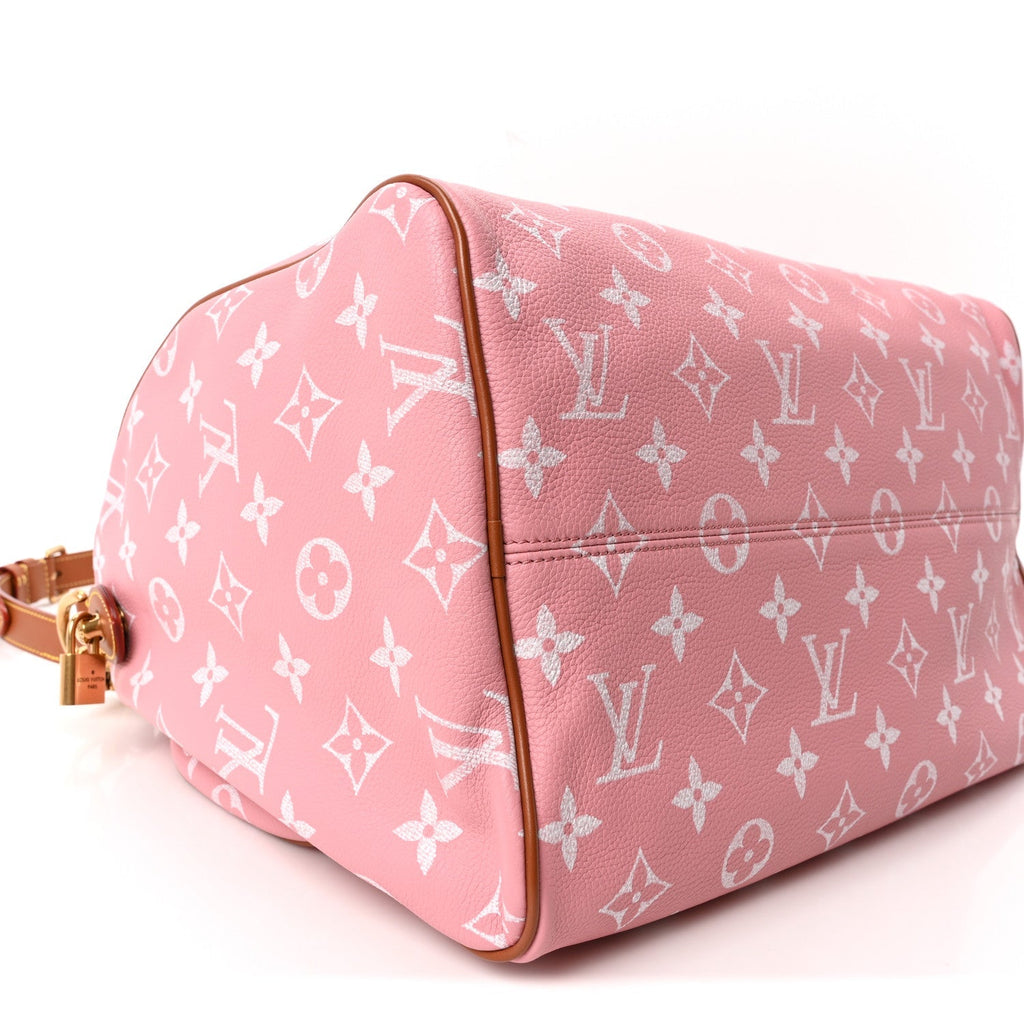 Calfskin Monogram Speedy P9 Bandouliere 40 Pink Sakura