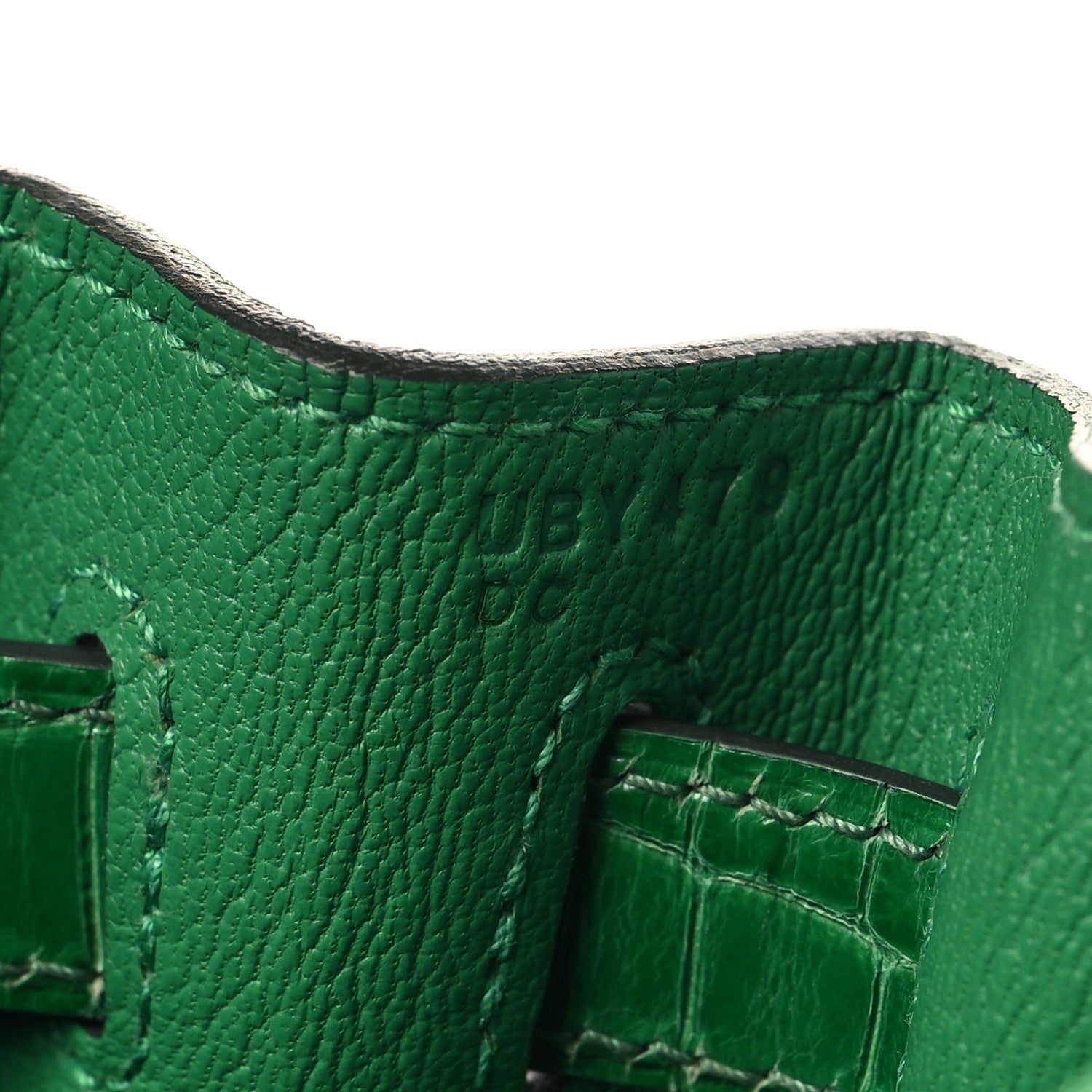 Togo Shiny Niloticus Crocodile Kelly Retourne Touch 28 Bambou