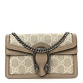 GG Supreme Monogram Textured Dollar Calfskin Super Mini Dionysus Shoulder Bag Beige Mystic White Oatmeal