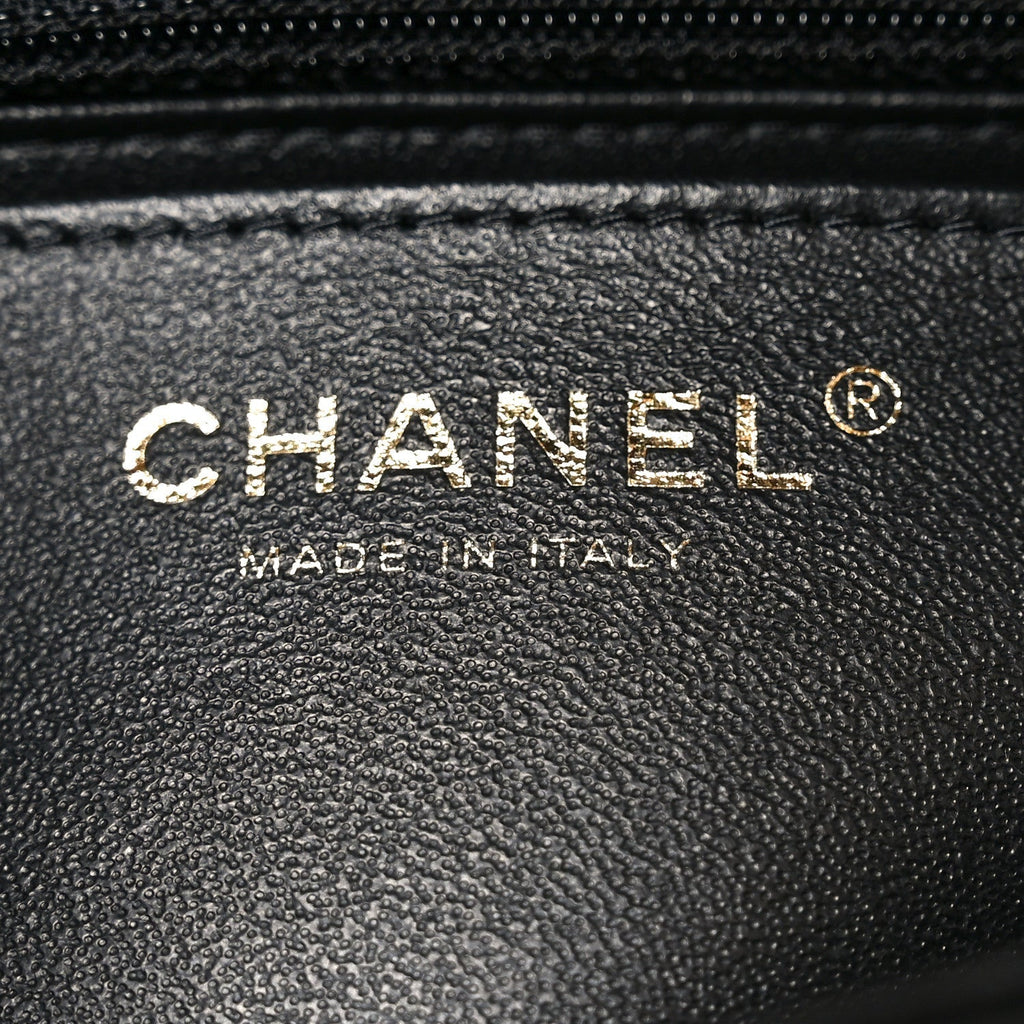 Lambskin Quilted Mini Rectangular Flap Black