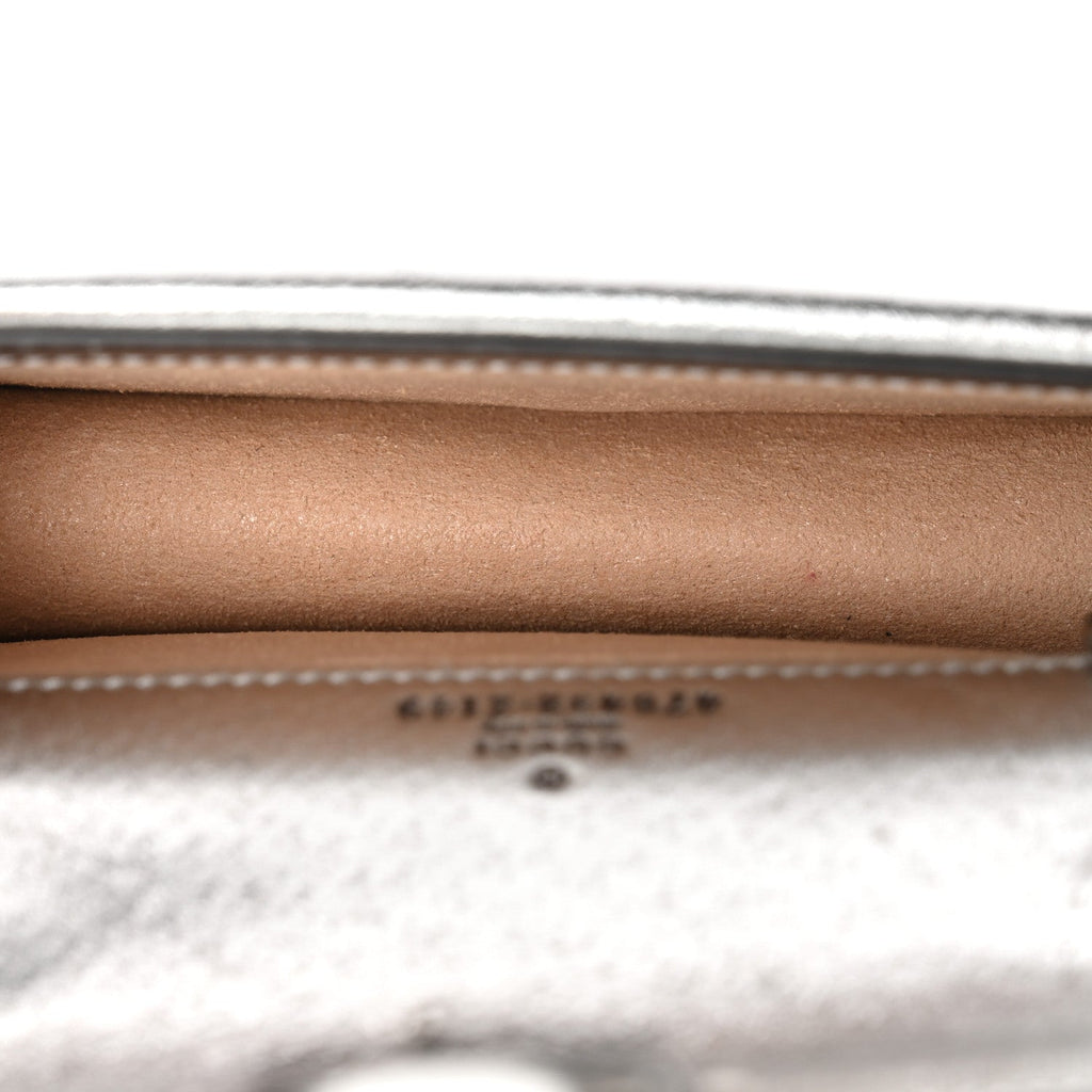 Metallic Calfskin Super Mini Dionysus Shoulder Bag Silver