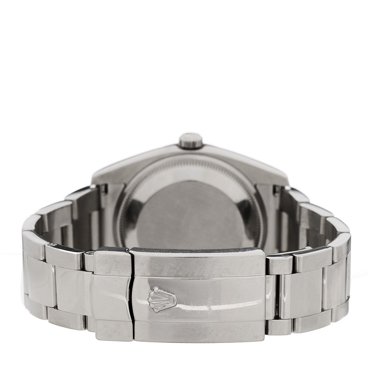 Stainless Steel 18K White Gold Diamond 34mm Oyster Perpetual Date Watch White Roman 115234