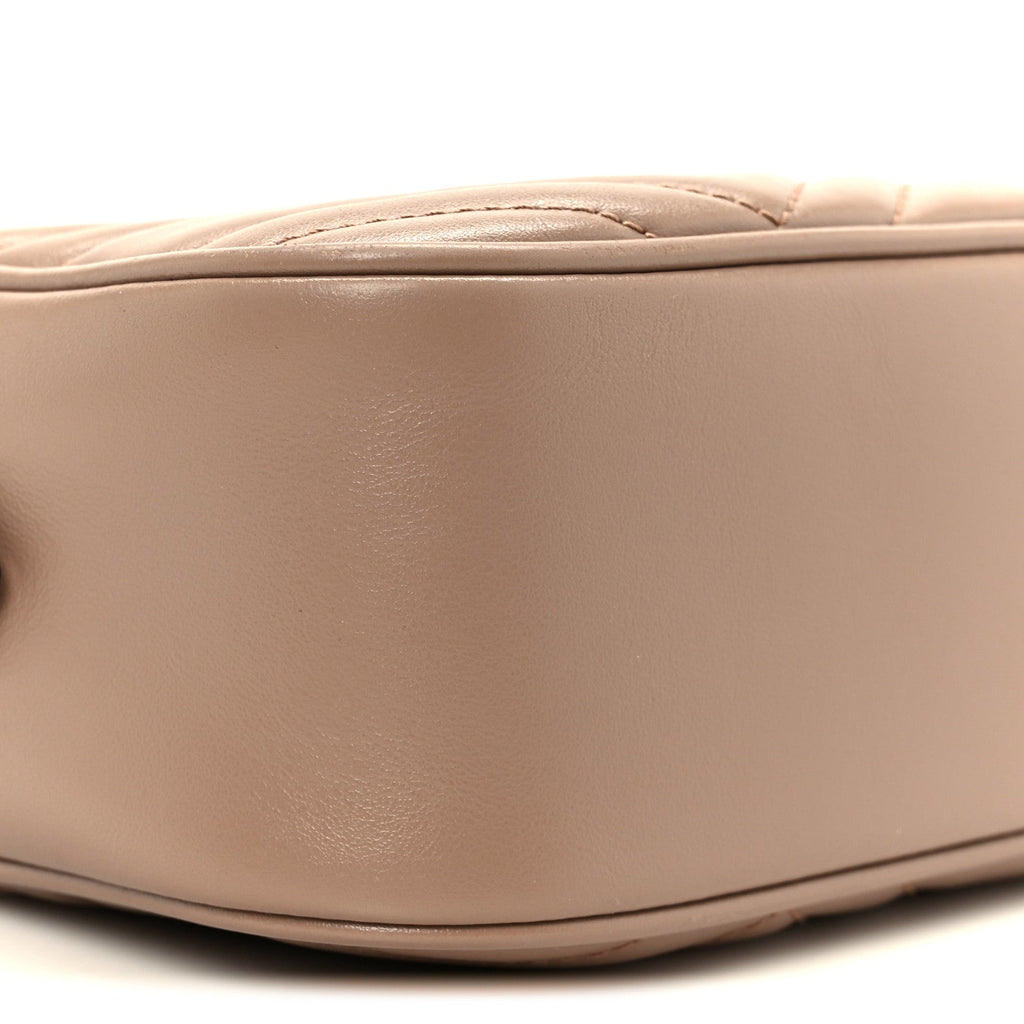 Calfskin Matelasse Small GG Marmont Chain Shoulder Bag Porcelain Rose