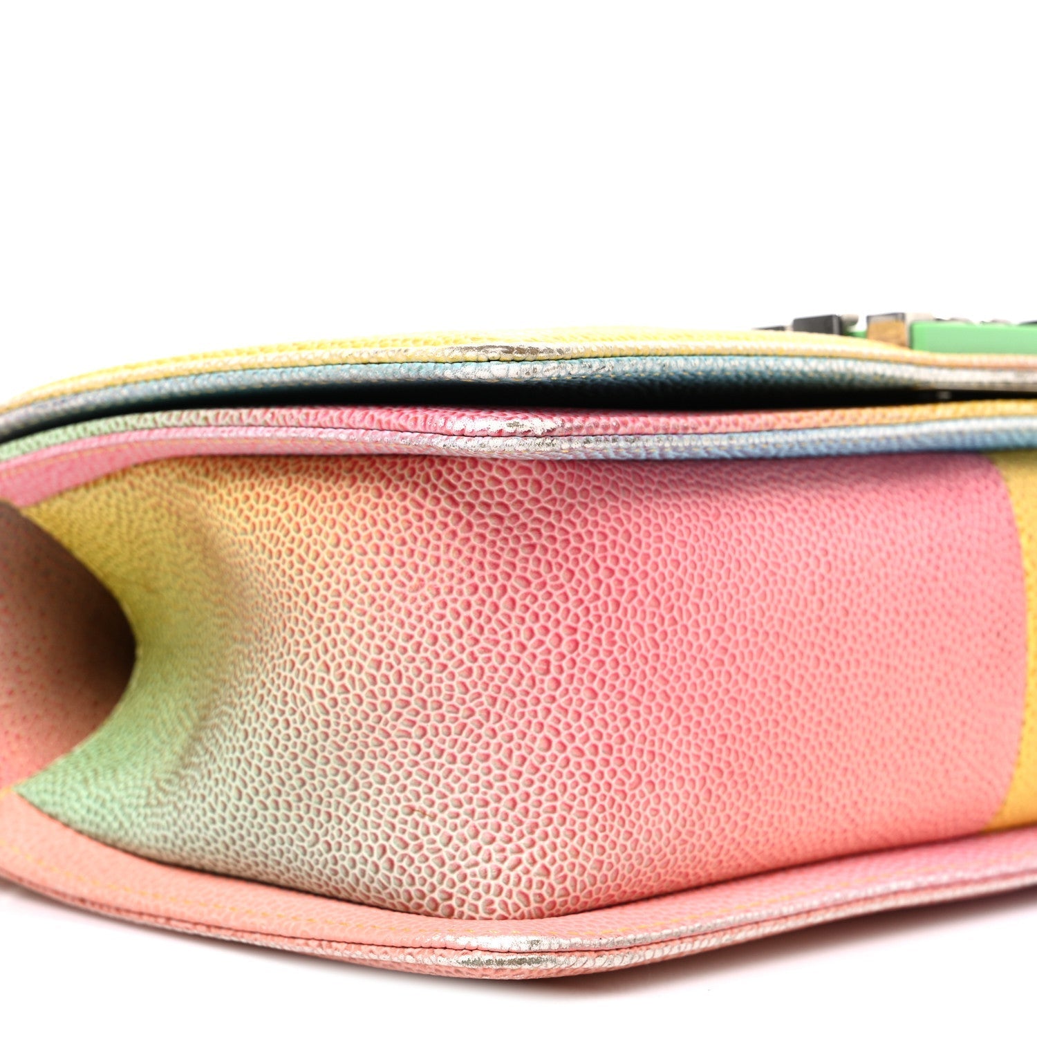 Caviar Quilted Medium Cuba Rainbow Boy Flap Multicolor