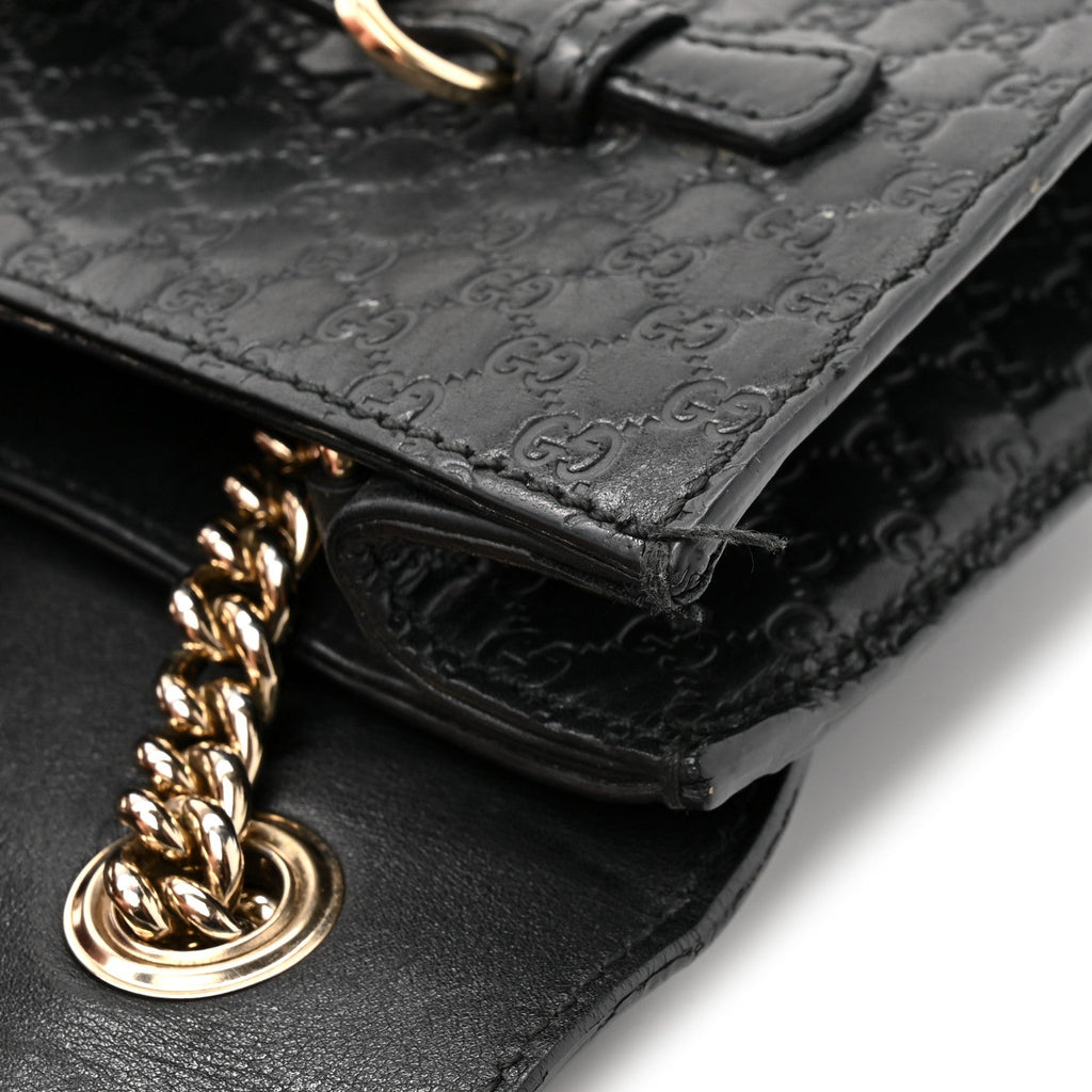 Microguccissima Mini Emily Chain Shoulder Bag Black