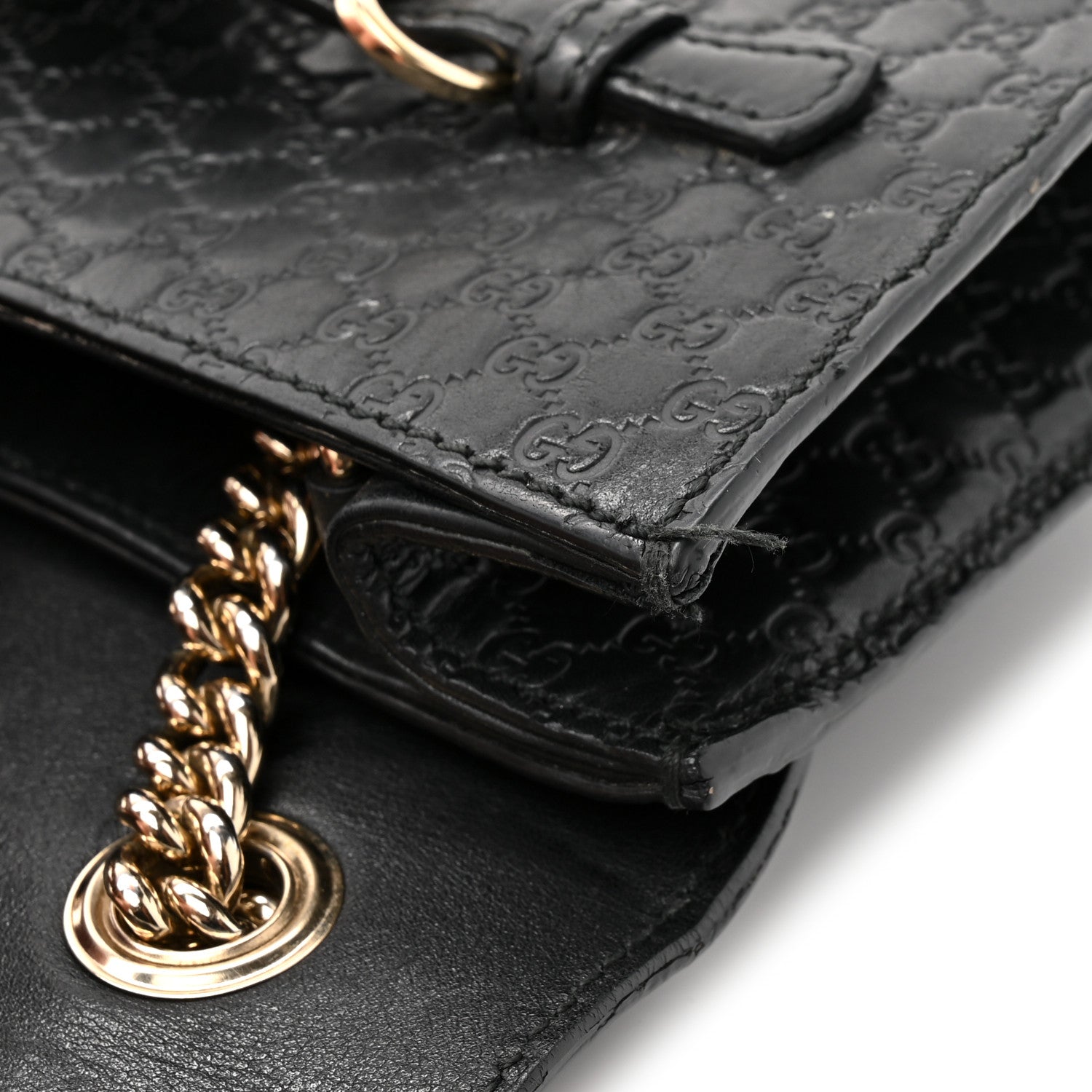 Microguccissima Mini Emily Chain Shoulder Bag Black