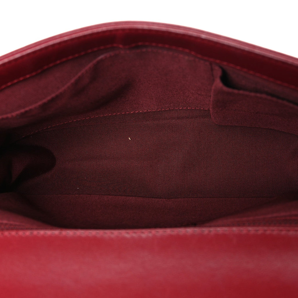 Lambskin Quilted New Medium Boy Flap Red