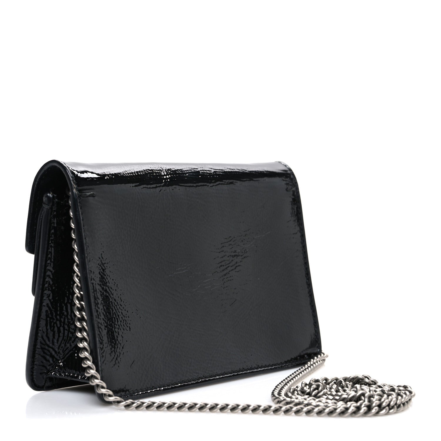 Crinkled Patent Mini Dionysus Shoulder Bag Black