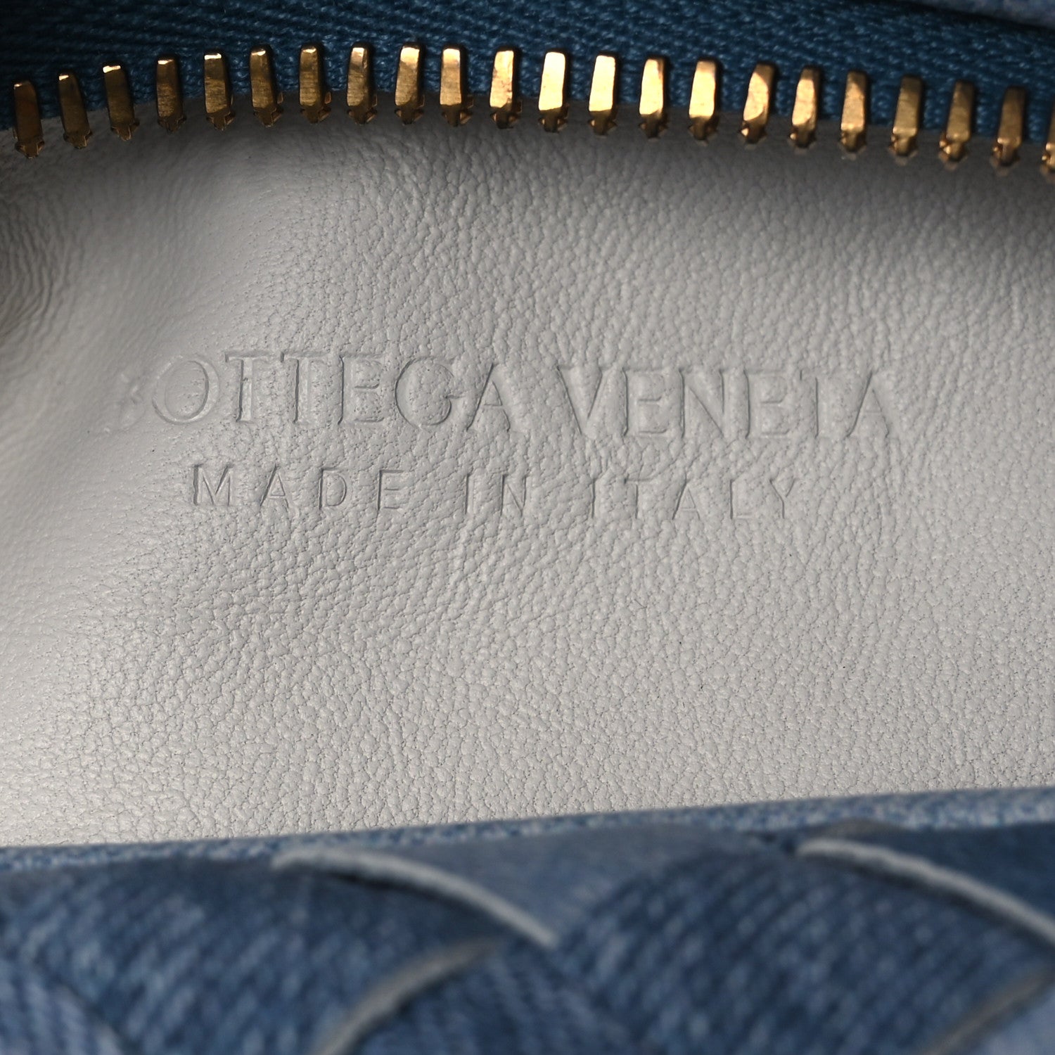 Nappa Denim Effect Intrecciato Mini Jodie Denim