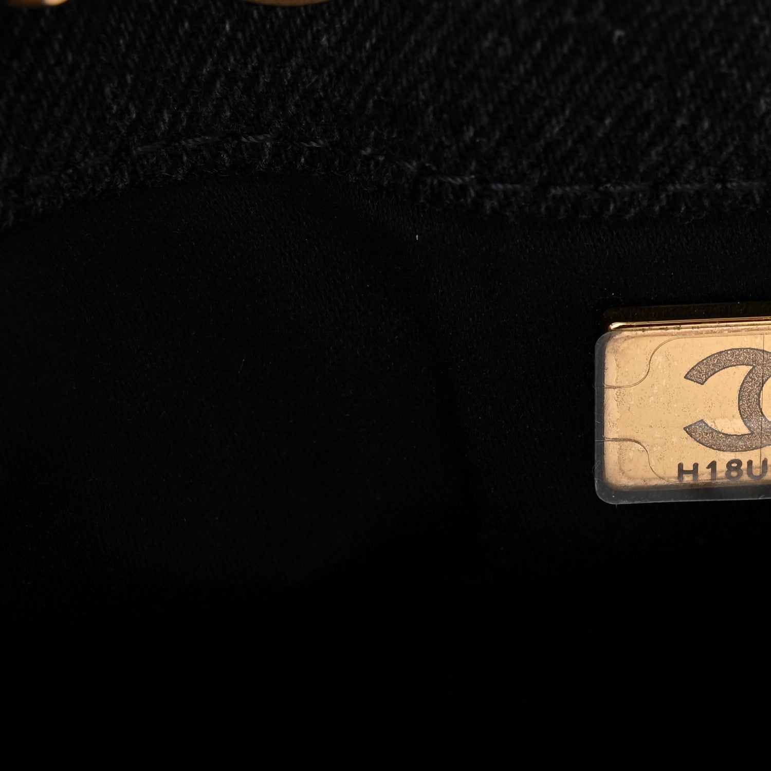 Washed Denim Quilted Small Chanel 25 Handbag Black
