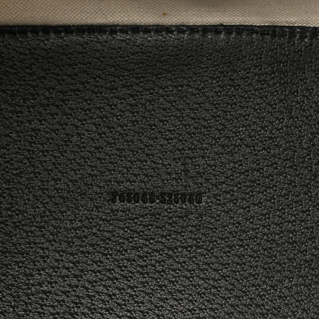 Textured Dollar Calfskin Small Ophidia Shoulder Tote Bag Black