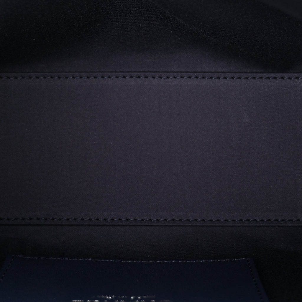 Metallic Caviar Quilted Mini Chanel 25 Handbag Dark Blue