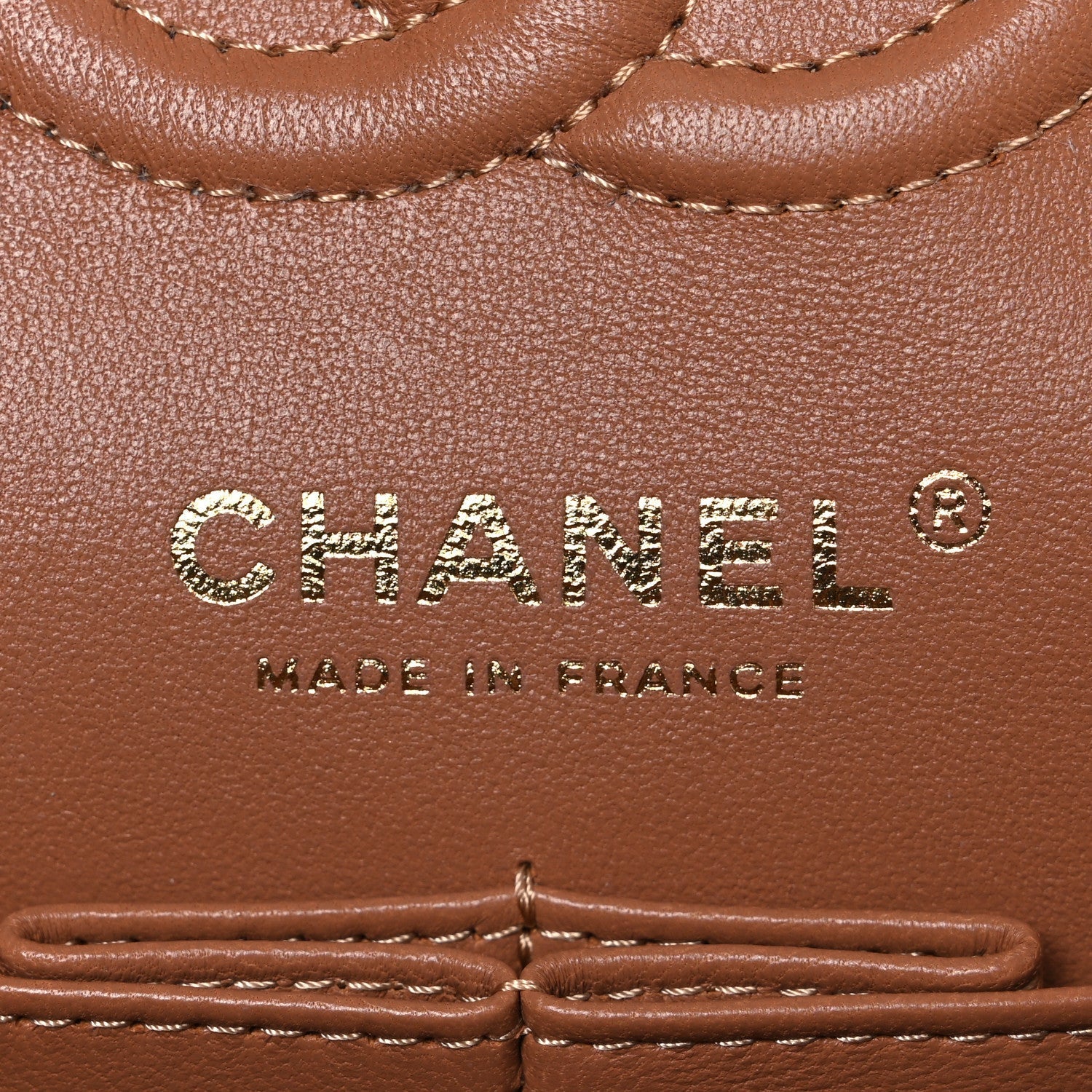 Lambskin Quilted Small Double Flap Brown