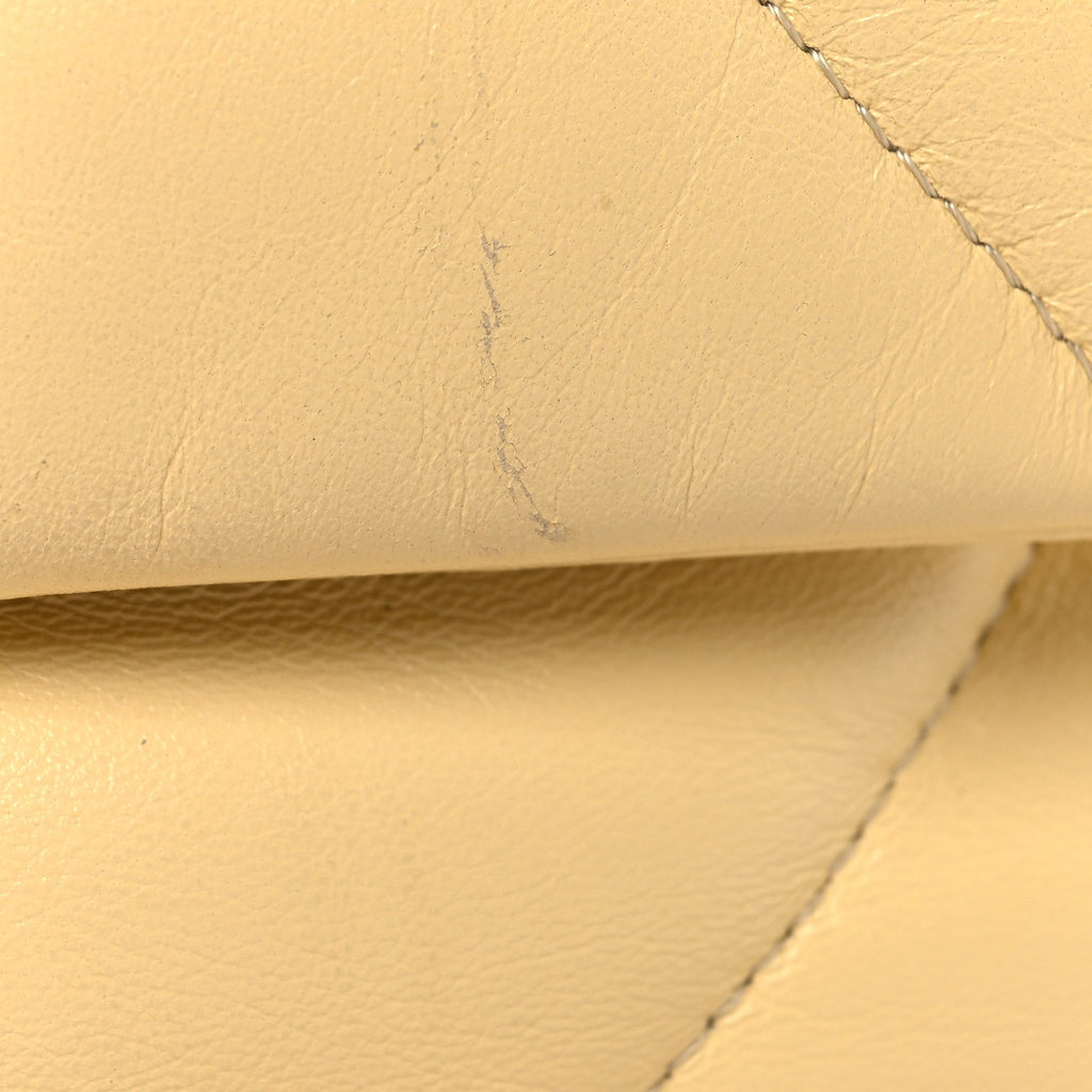 Lambskin Quilted Medium Chanel 19 Flap Yellow