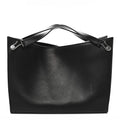Polished Saddle Calfskin Small Alexia Bag Black