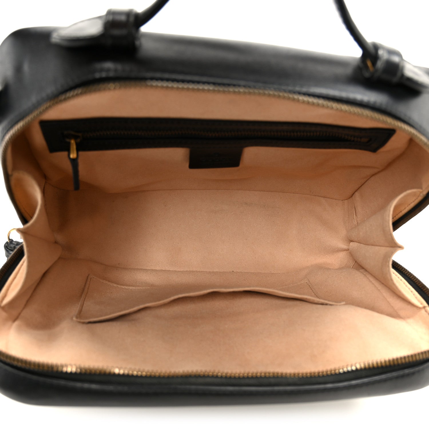 Calfskin Matelasse Sylvie Web Small GG Marmont Top Handle Shoulder Bag Black