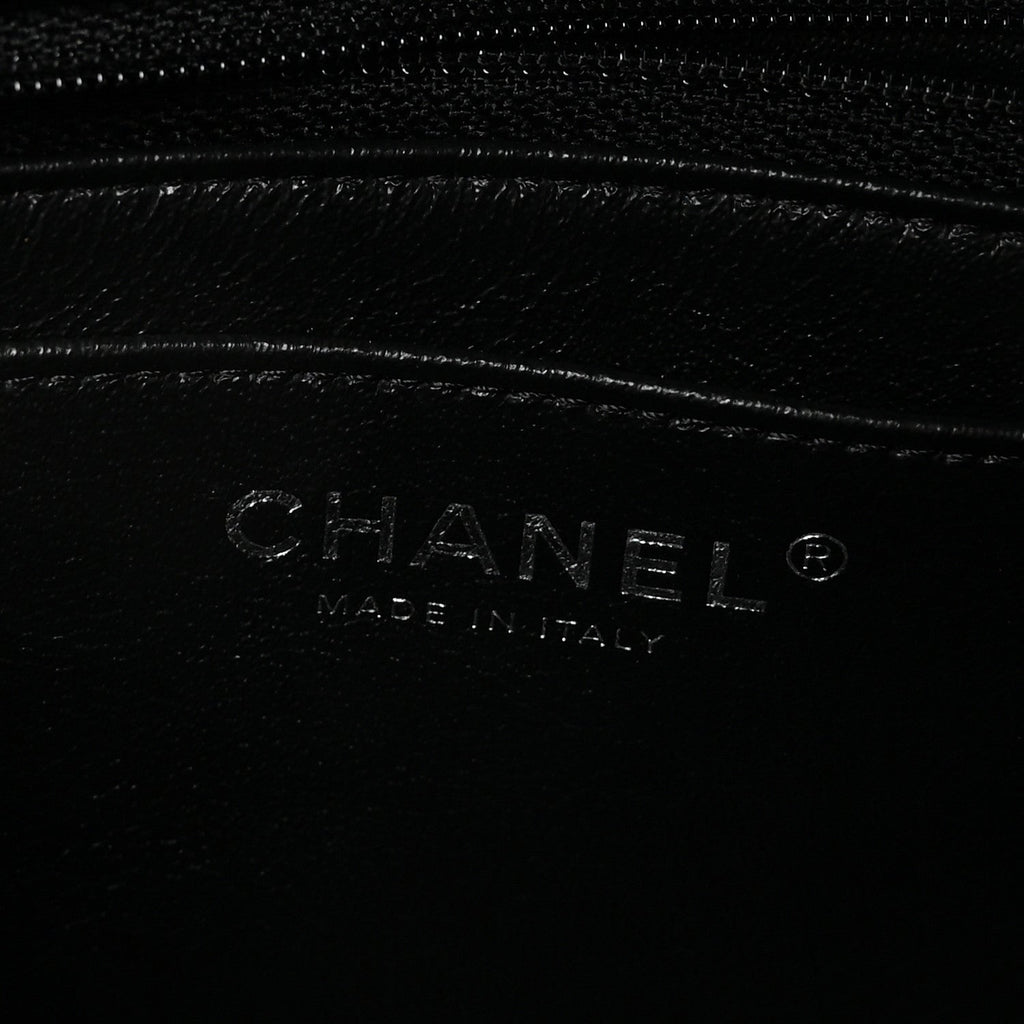 Lambskin Quilted Mini Rectangular Flap Black