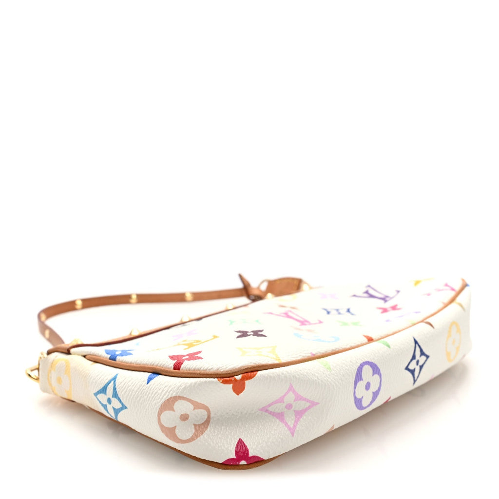 Monogram Multicolor Pochette Accessories White
