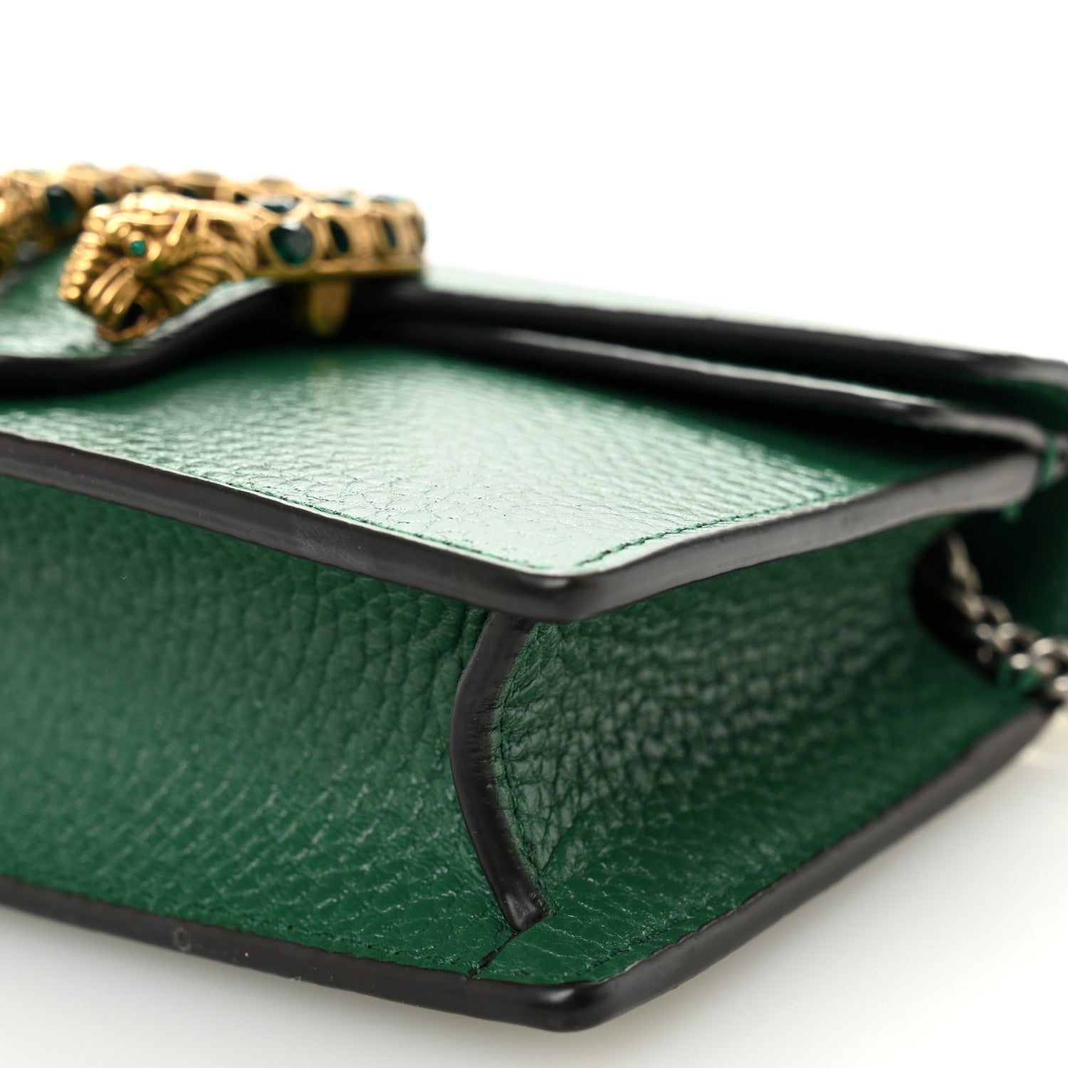 Dollar Calfskin Crystal Super Mini Dionysus Shoulder Bag Emerald