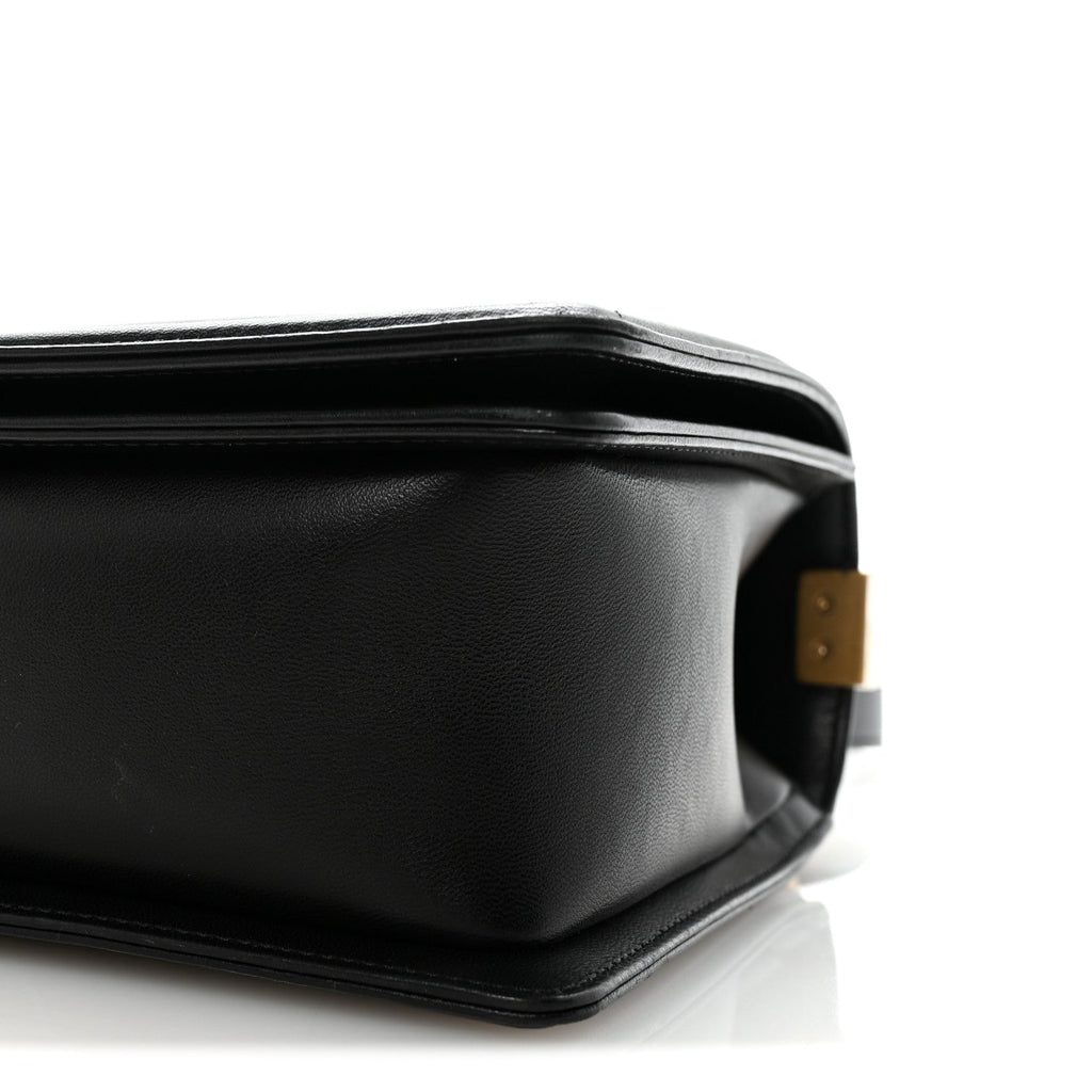 Lambskin Quilted New Medium Boy Flap Black