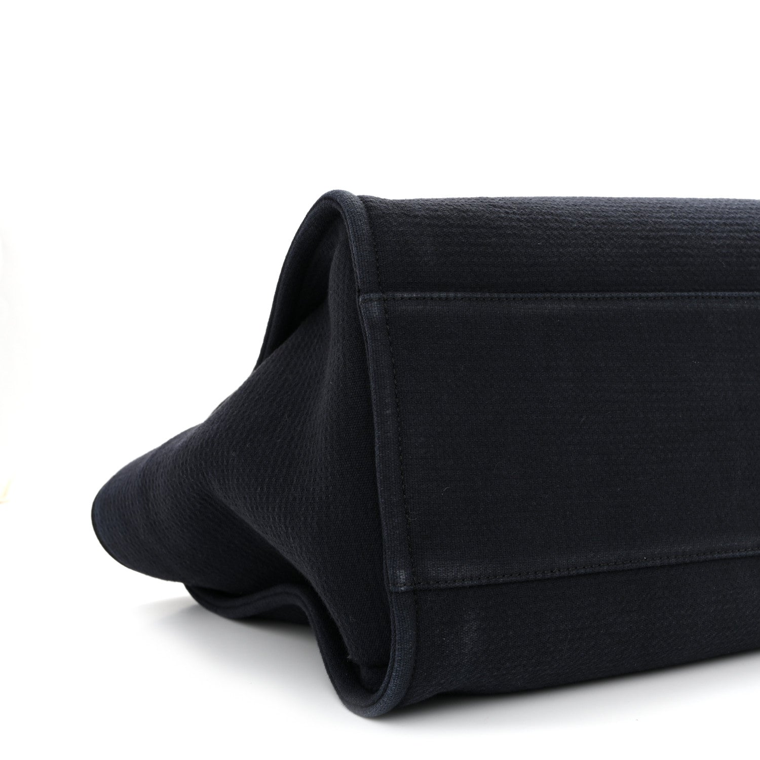 Mixed Fibers Calfskin Medium Deauville Tote Navy Blue