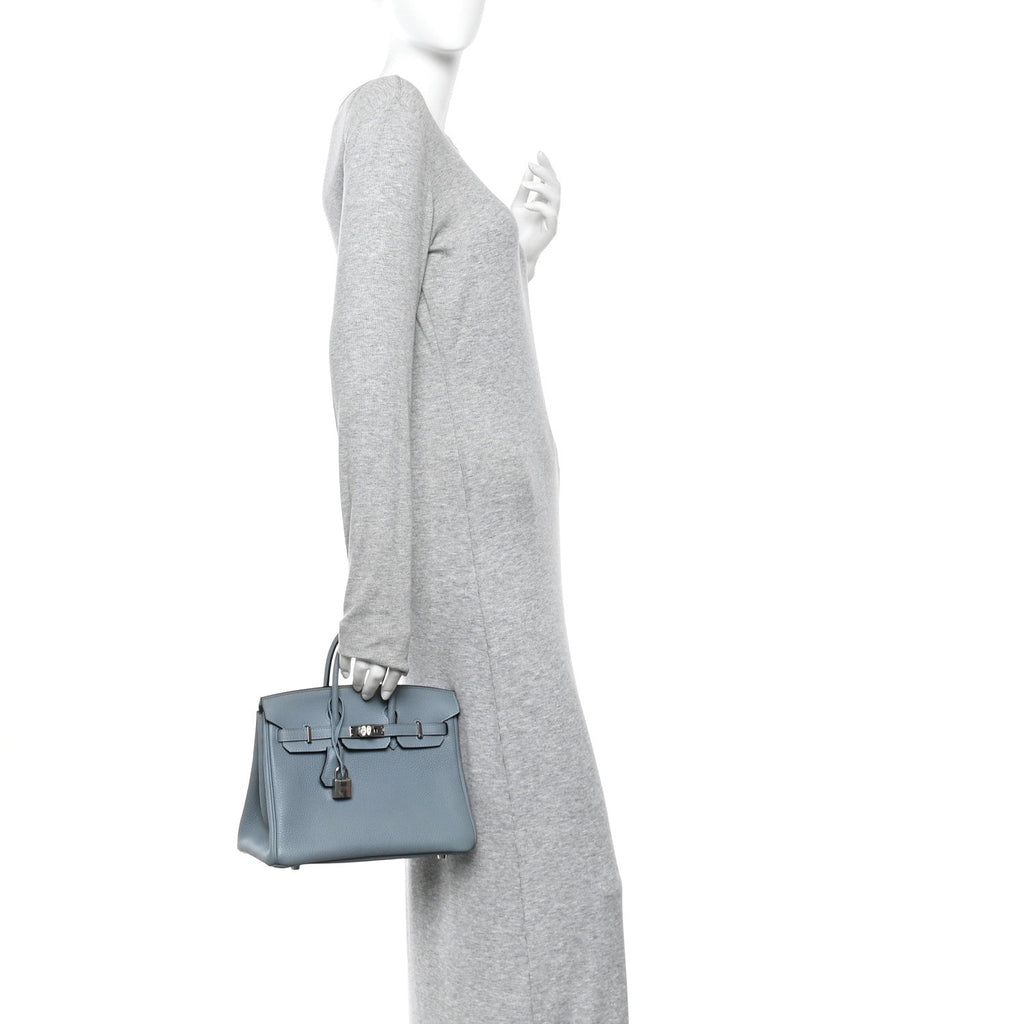 Togo Verso Birkin 25 Bleu Lin Chai